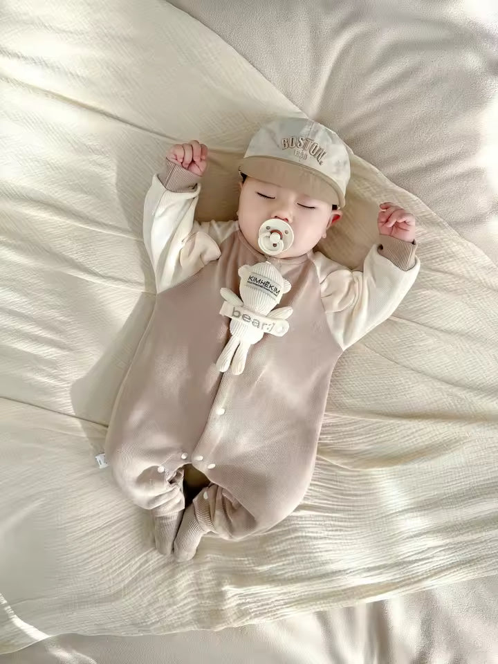 Waffle Knit Romper for Boys