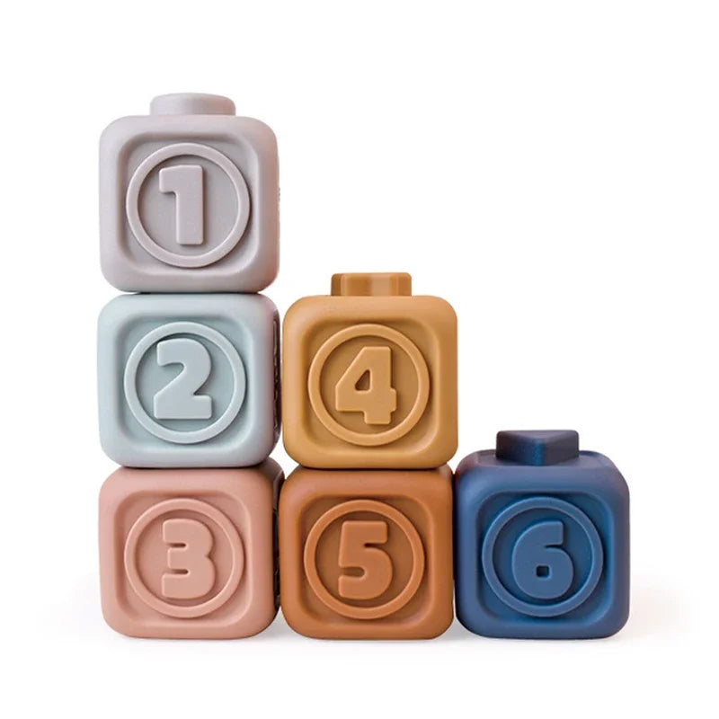 Silicone Baby Stacking Blocks 
