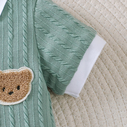 Baby Jumpsuit Summer Little Bear Short Sleeves
