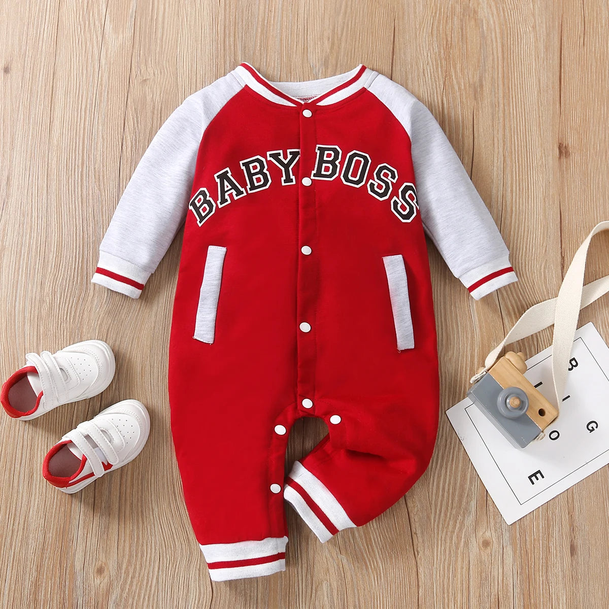 Baby Jumpsuit Long Sleeves Fashionable Outfit