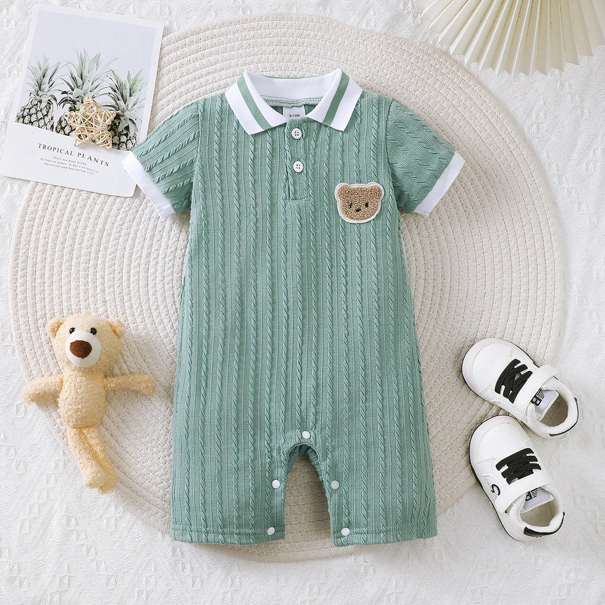 Baby Jumpsuit Summer Little Bear Short Sleeves