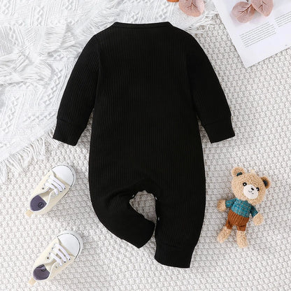 Baby Romper with Cartoon Bear Long Sleeve