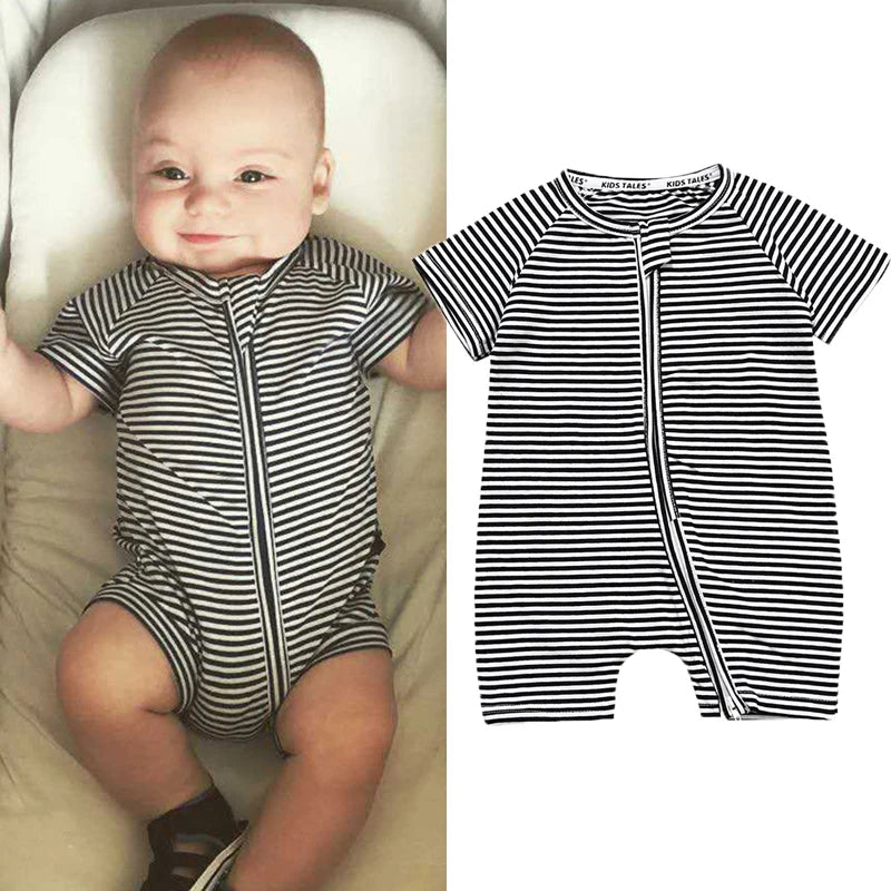 Baby Romper Short Sleeves Cotton Unisex Comfortable Jumpsuit