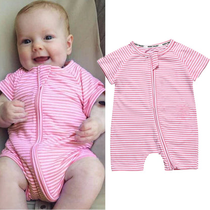 Baby Romper Short Sleeves Cotton Unisex Comfortable Jumpsuit
