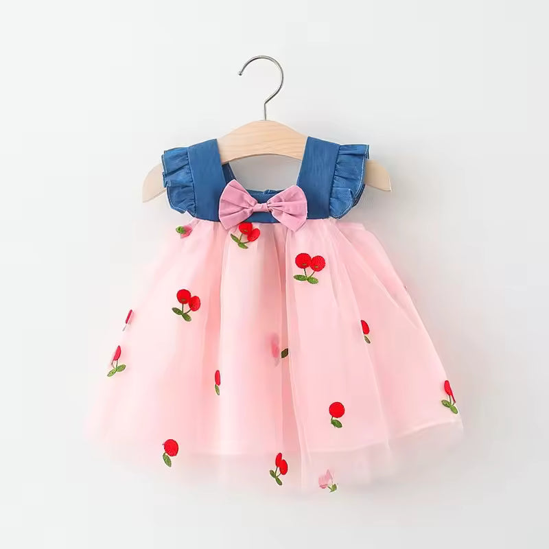 Baby Girl Denim Bow Dress