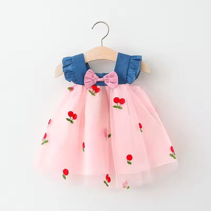 Baby Girl Denim Bow Dress
