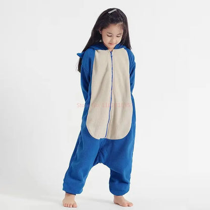 Kinderen Egel Onesie Fleece Pyjama Cartoon Jumpsuit