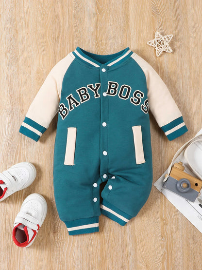 Baby Jumpsuit Long Sleeves Fashionable Outfit