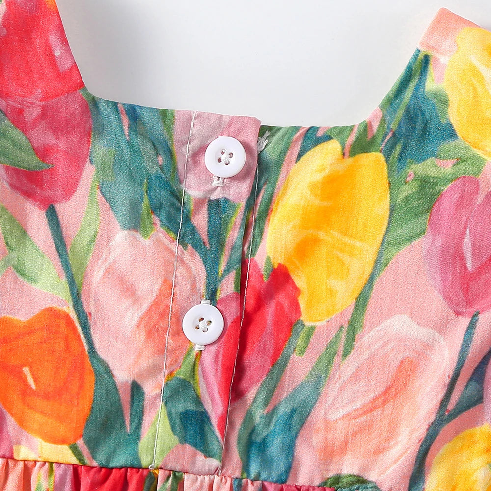 Tulip Romper Set – Girls Bodysuit with Headband 