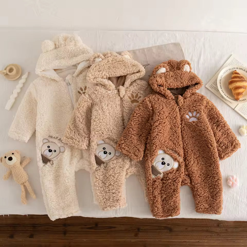 Winter Teddy Baby Romper