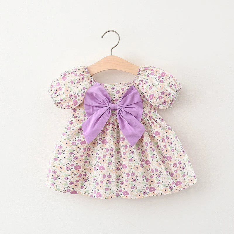 Luna Dress – Girls Summer Dress with Bow 