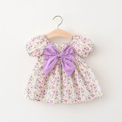 Luna Dress – Girls Summer Dress with Bow 