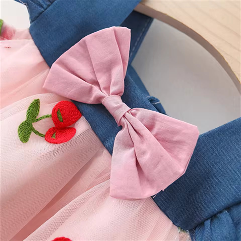 Baby Girl Denim Bow Dress