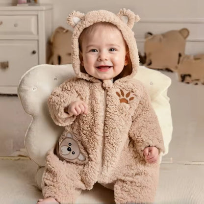 Winter Teddy Baby Romper