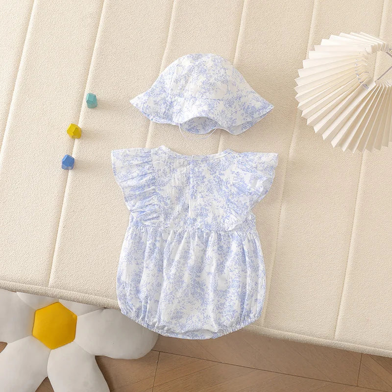 Baby Girl Romper Set – Boho Floral Style 