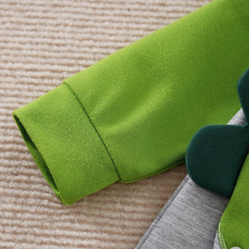 Baby Bodysuit with Dinosaur Print - Green