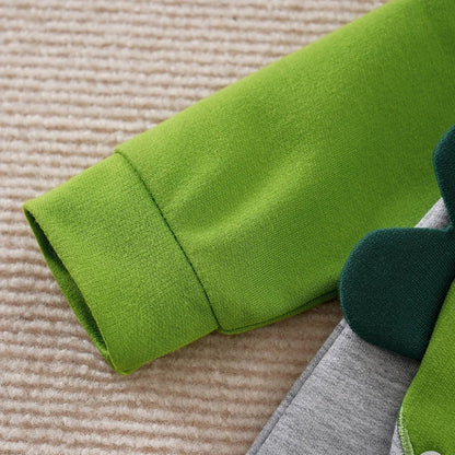 Baby Bodysuit with Dinosaur Print - Green