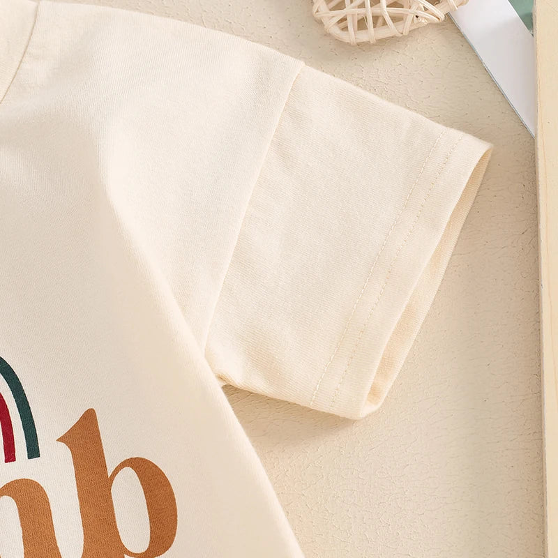 Two-Piece Rainbow Romper Set for Babies