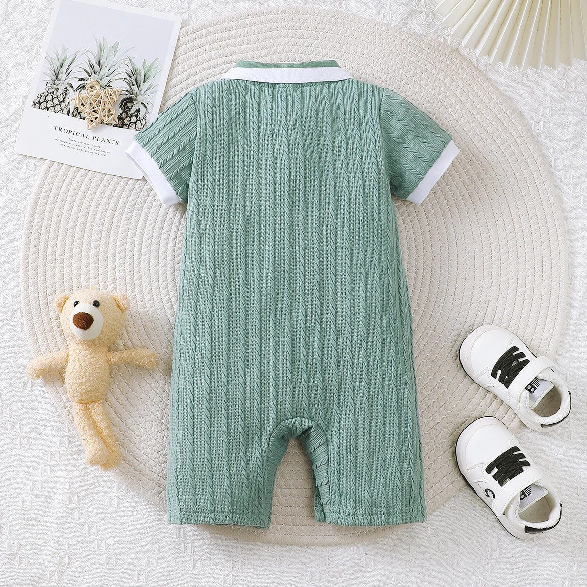 Baby Jumpsuit Summer Little Bear Short Sleeves