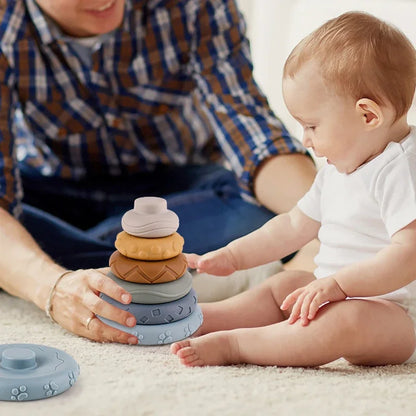 Silicone Baby Stacking Blocks 