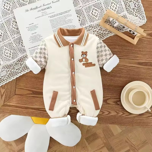 Warm cotton romper for boys