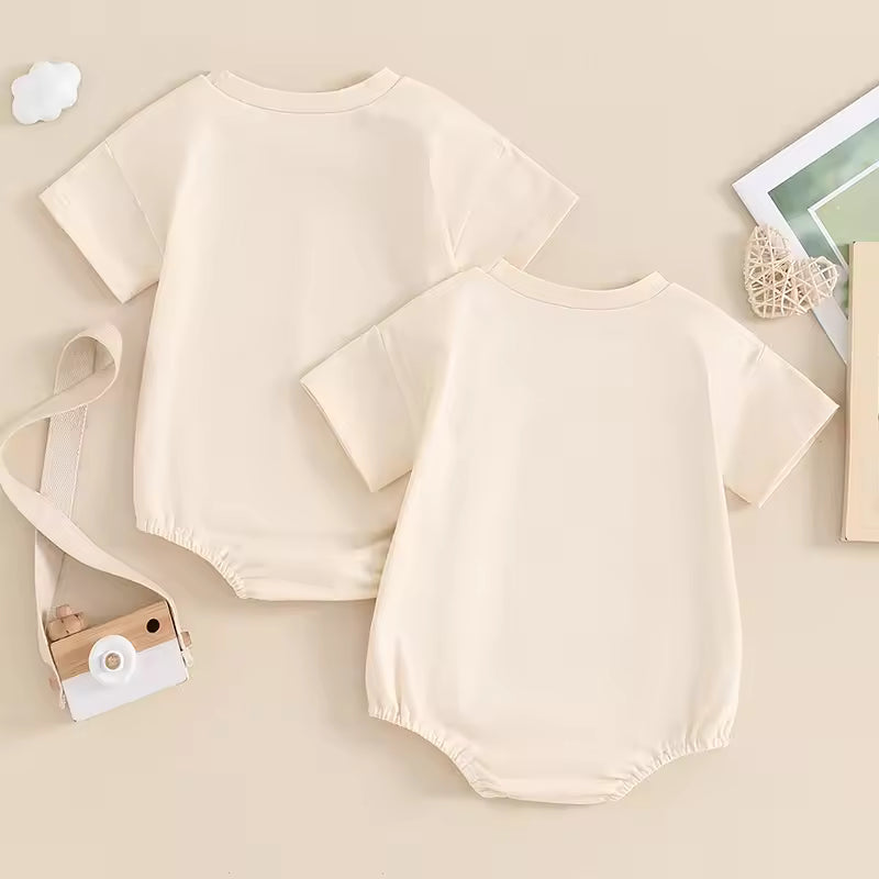 Two-Piece Rainbow Romper Set for Babies