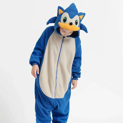 Kinderen Egel Onesie Fleece Pyjama Cartoon Jumpsuit