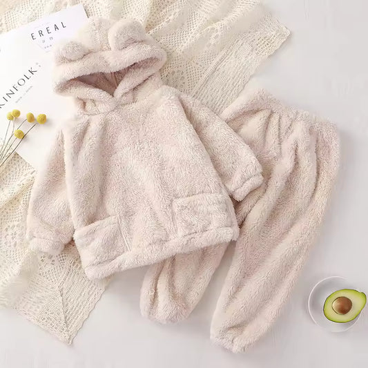 Fleece Bear Ear Hoodie for Girls