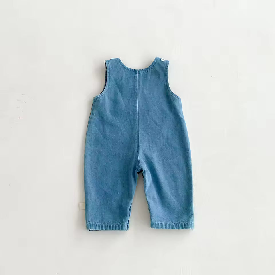 Denim overalls for boys