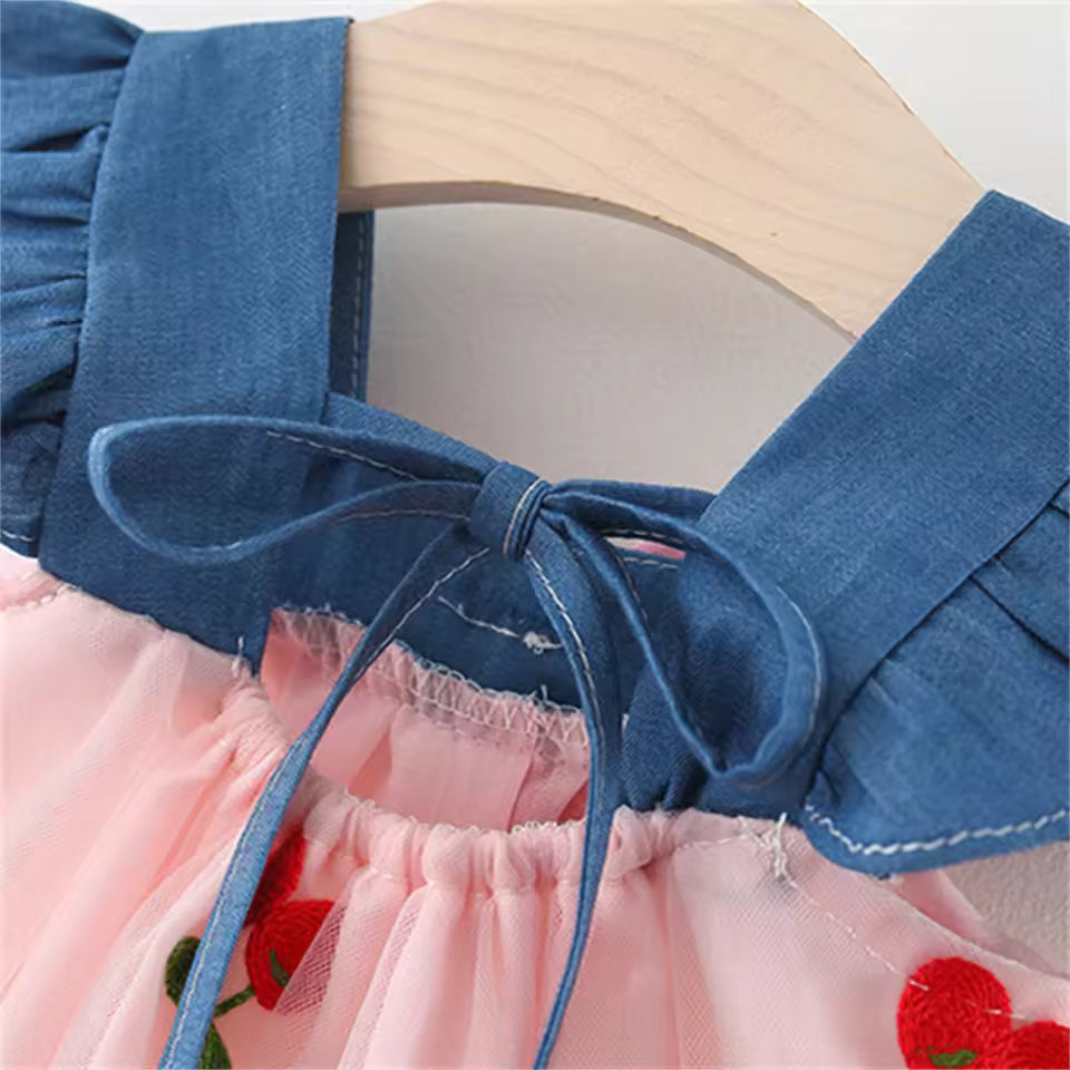 Baby Girl Denim Bow Dress
