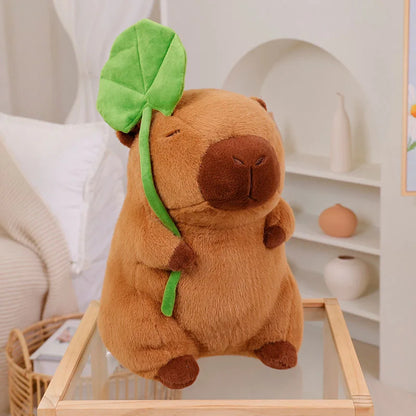 Lotus Leaf Capybara Cuddly Toy