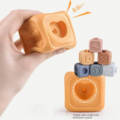 Silicone Baby Stacking Blocks 