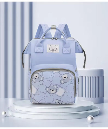 Backpack with bear print