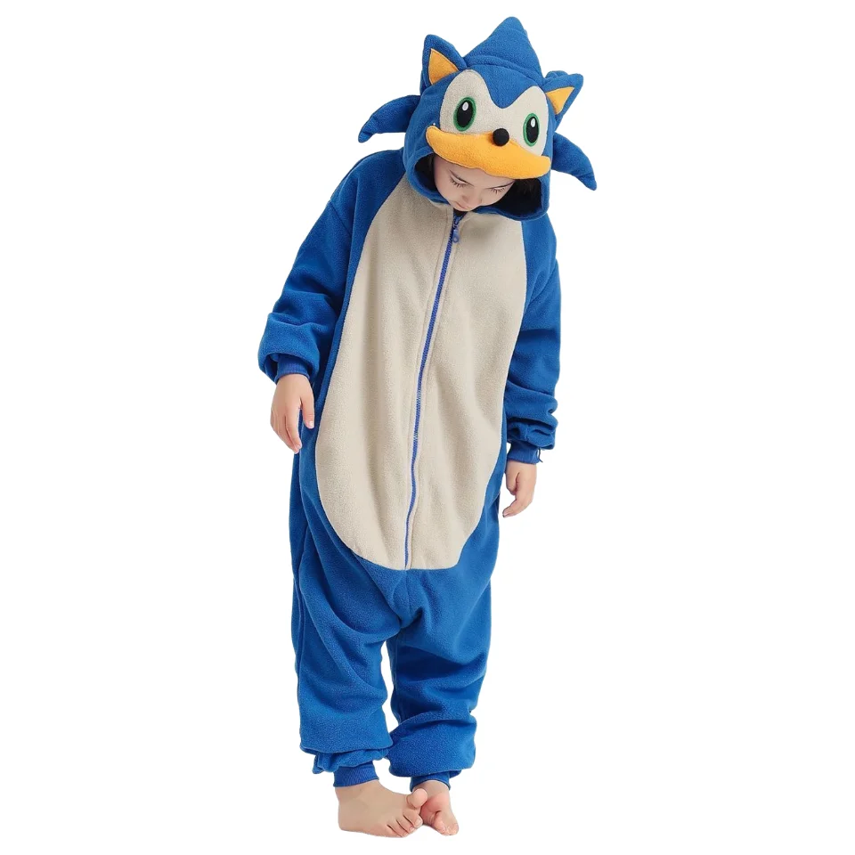 Kinderen Egel Onesie Fleece Pyjama Cartoon Jumpsuit