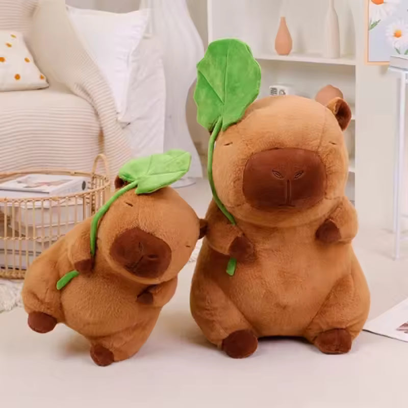 Lotus Leaf Capybara Cuddly Toy