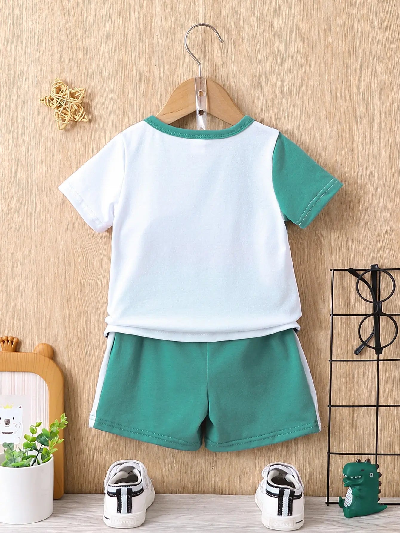 Baby boy Summer set 2-piece dino green/blue