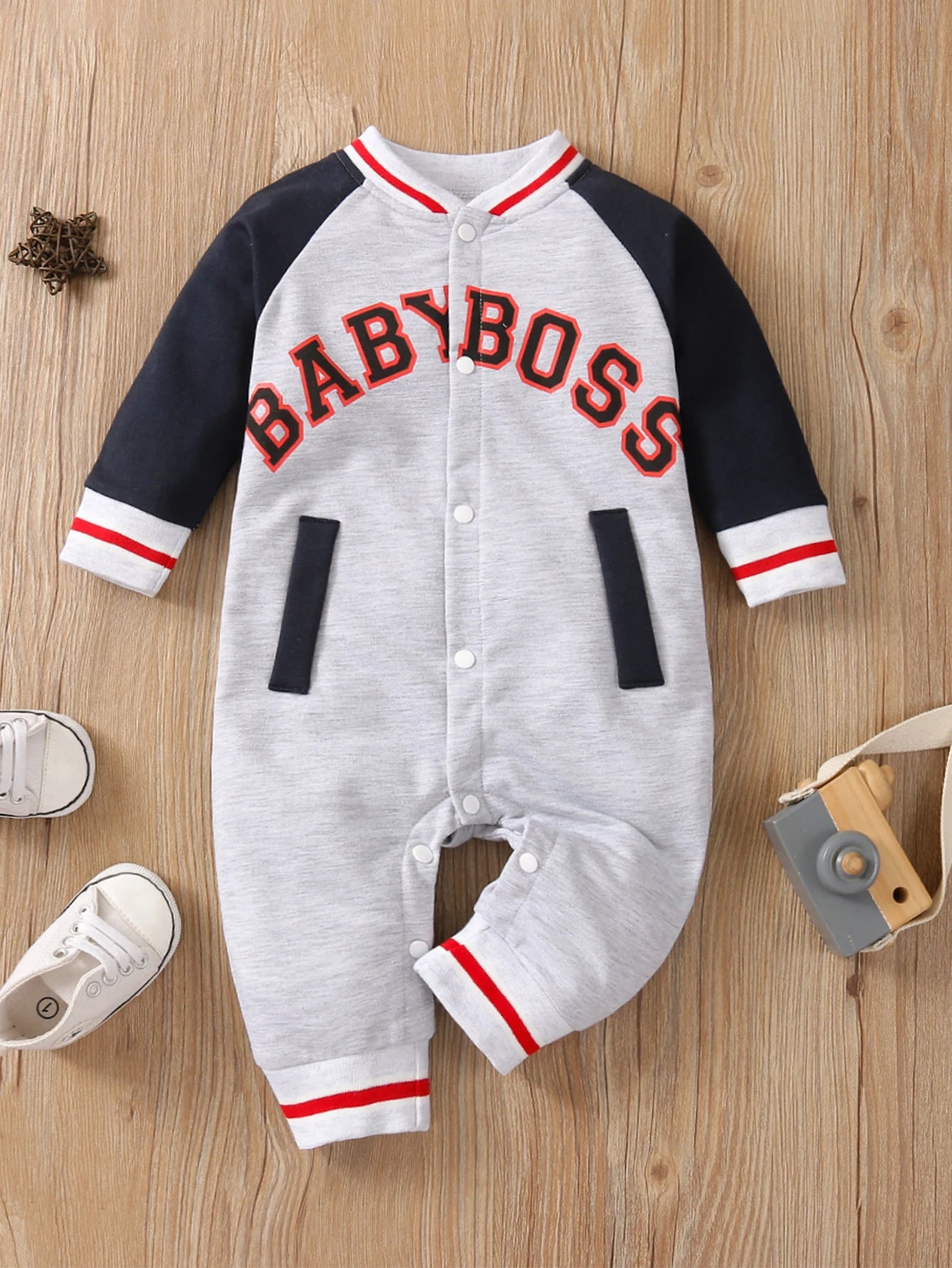 Baby Jumpsuit Long Sleeves Fashionable Outfit
