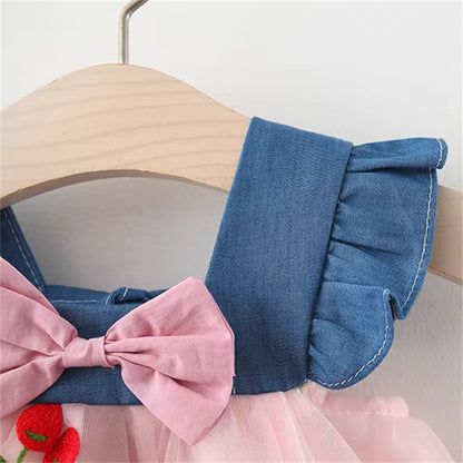 Baby Girl Denim Bow Dress