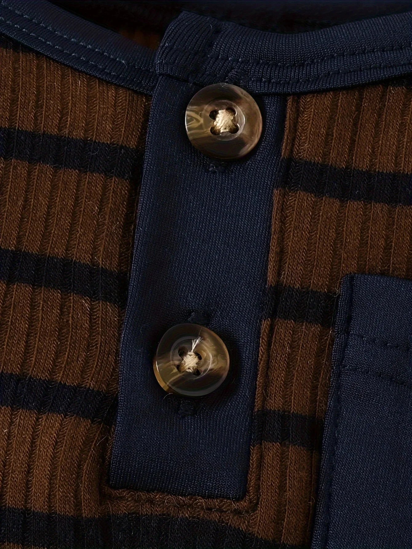 Baby Jumpsuit Spring &amp; Fall Striped Blue Long Sleeves 