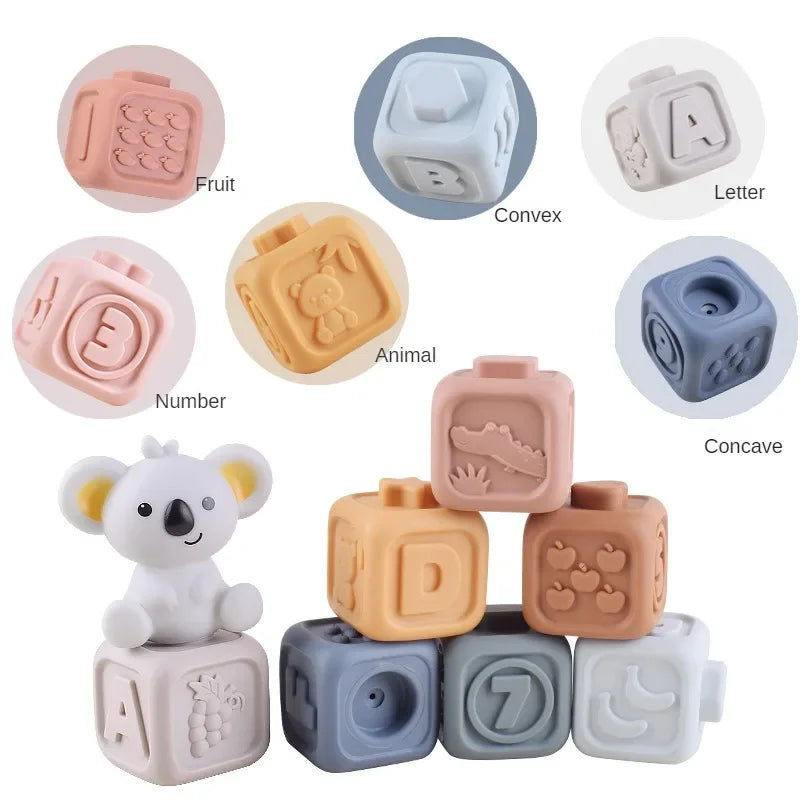 Silicone Baby Stacking Blocks 