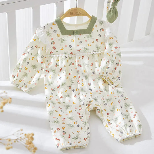 Romper Floral Print Pastoral Style 