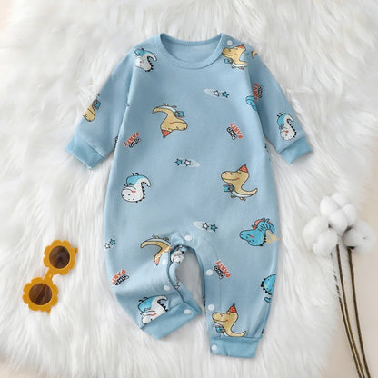 Baby Jumpsuit Fall &amp; Spring – Long Sleeve with Animal Print