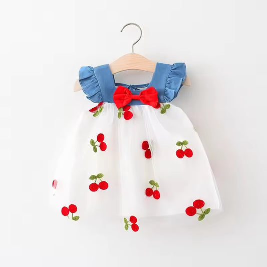 Baby Girl Denim Bow Dress