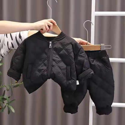 Warm Children's Snowsuit Made of Faux Down