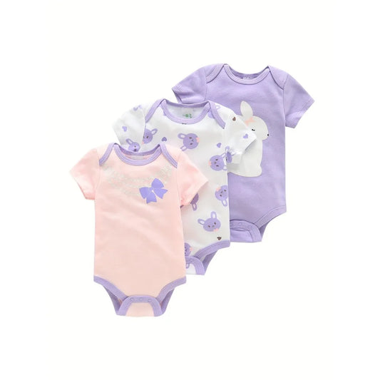3-delige Baby Romper set Korte Mouwen Zomeroutfit