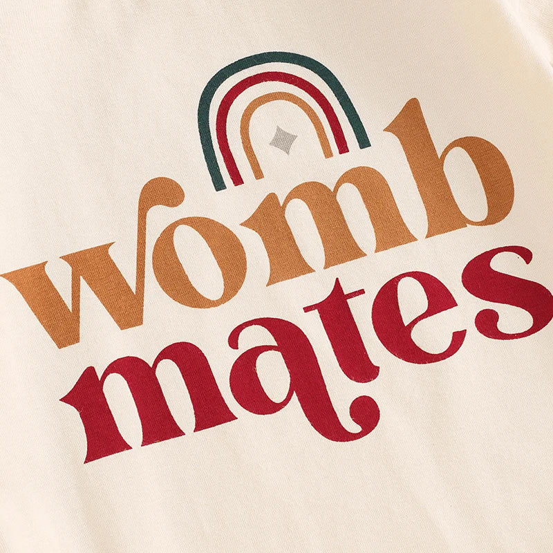 Two-Piece Rainbow Romper Set for Babies