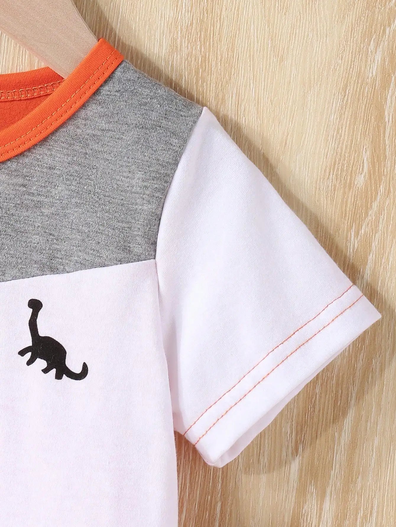 Baby Boy Summer Set Romper Dino Orange/Blue