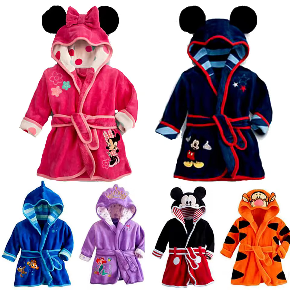 Princess Themed Children's Bathrobe with Hood