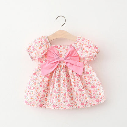 Luna Dress – Girls Summer Dress with Bow 