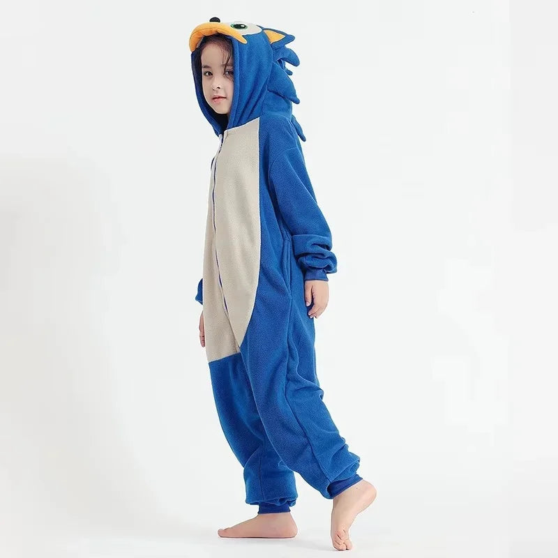 Kinderen Egel Onesie Fleece Pyjama Cartoon Jumpsuit